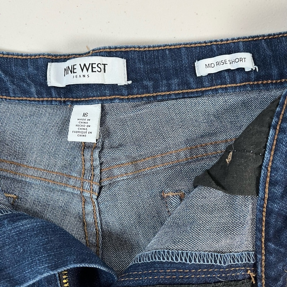 Nine West Dark Blue Jean Shorts - Picture 3 of 11